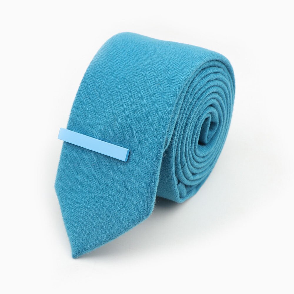 Ensemble de pinces à cravate 6cm, , couleur unie, laine + coton, attaches brillantes, fermoir coloré pour accessoires: 3