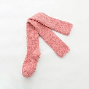 Varme koral fleece strømper kvinder vinter tykkere fløjl lange sokker strømpebukser lår sne termisk onve knæ sokker hjemme calcetines: Lyserød