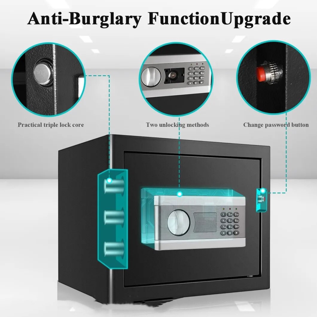 Safe Box 1.0 Cubic Feet Electronic Digital Security Safe Box