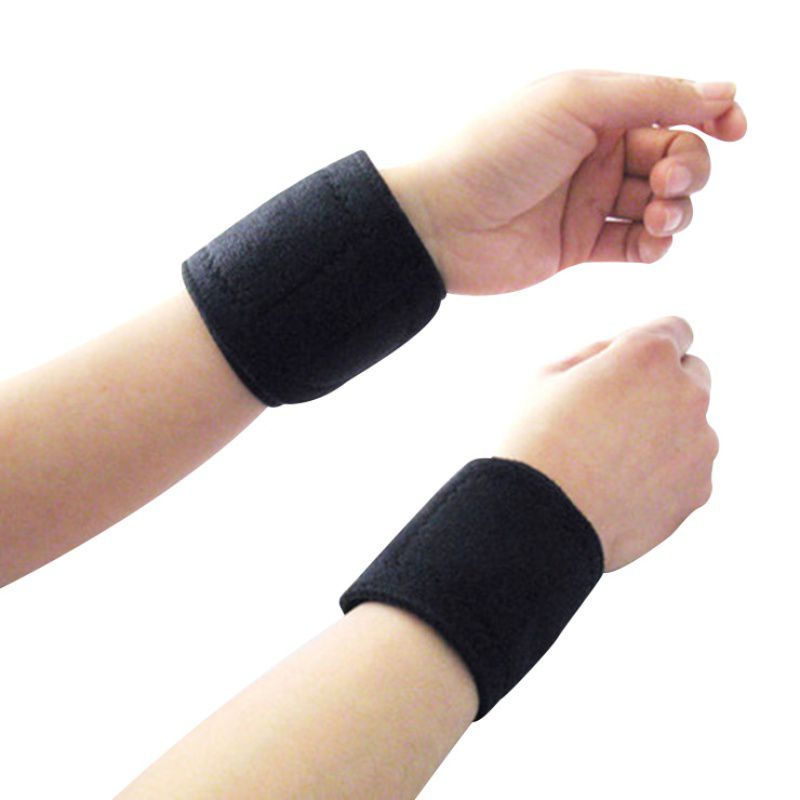 AOLIKES 1 Paar Verstelbare zelfverhitting Toermalijn Magneet Polssteun Bandjes Wraps Sport Polsbandje Warm Pols Band Voor Gym