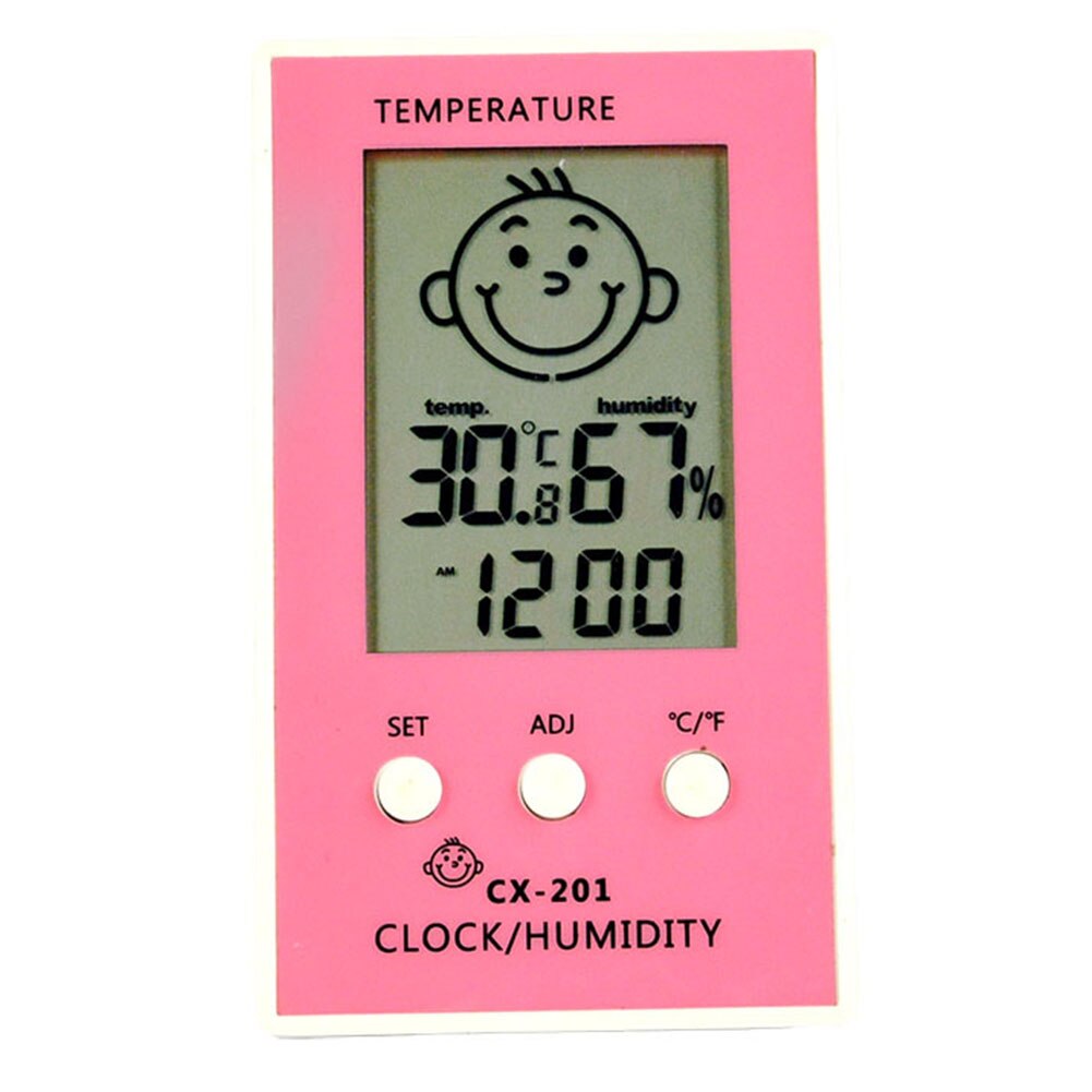 Hygrometer Thermometer Digital Clock Humidity Meter Indoor Outdoor Accurate Home LCD Display Baby Smile
