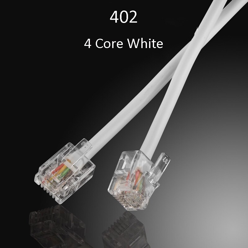 RJ11 6P4C 6P2C Long type Copper wire ADSL Modem phone Telephone volume Cable connector 1-80Meter: 402 / 3m