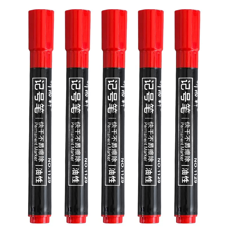 Rotulador negro de punta de Alcohol de 3mm con múltiples superficies para escritura permanente, resistente al agua, para Metal, vidrio, papel de madera, logística: YELLOW