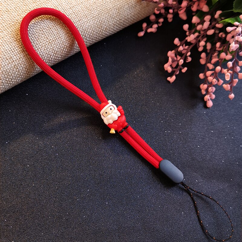 Mobile phone Santa Claus&#39;s Day ornaments cartoon cute hand-woven strong and durable mobile phone shell lanyard