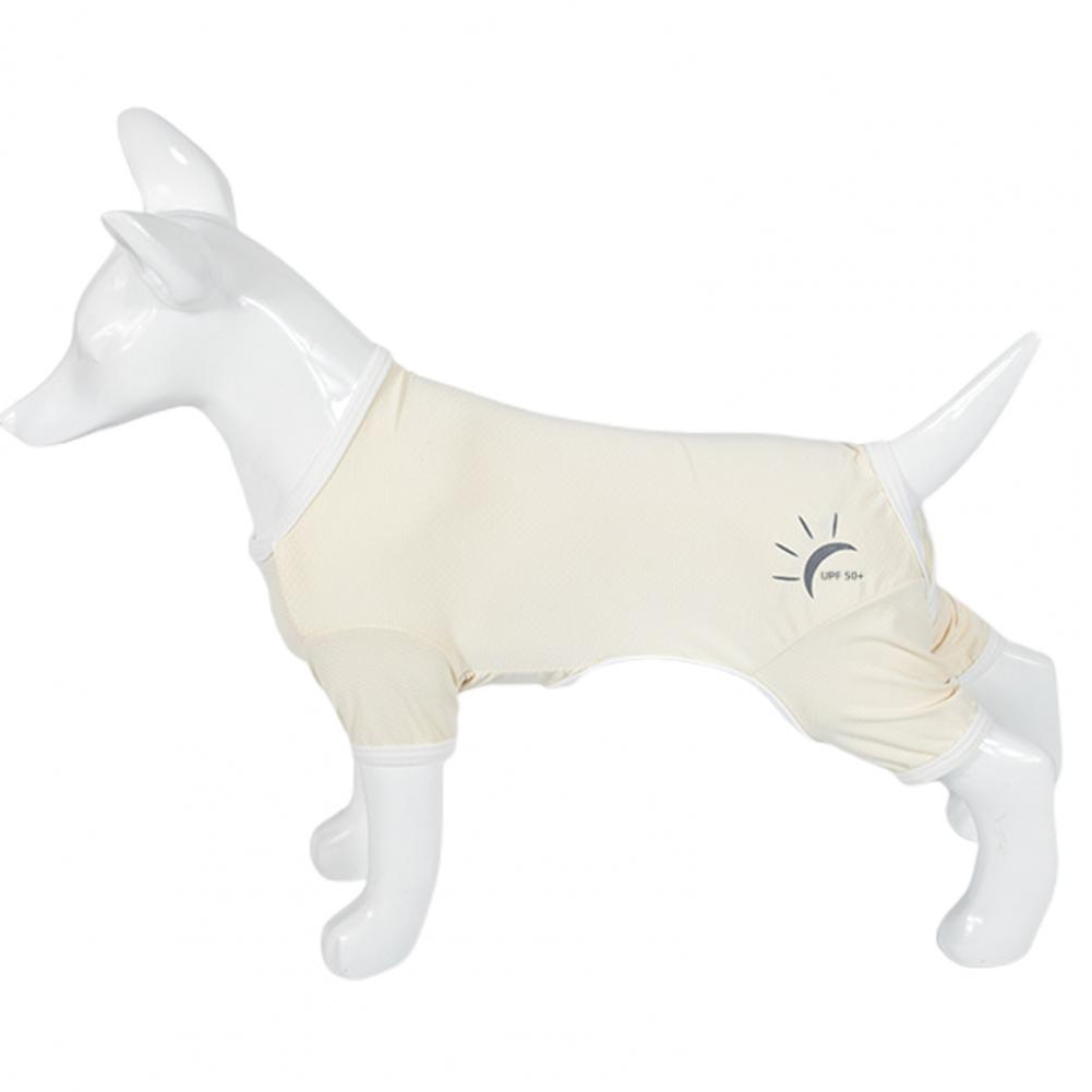 Mono suave para perro, traje Anti-UV de Color sólido, ropa de calle para perro, camisa informal para mascotas: 4XL / Blanco