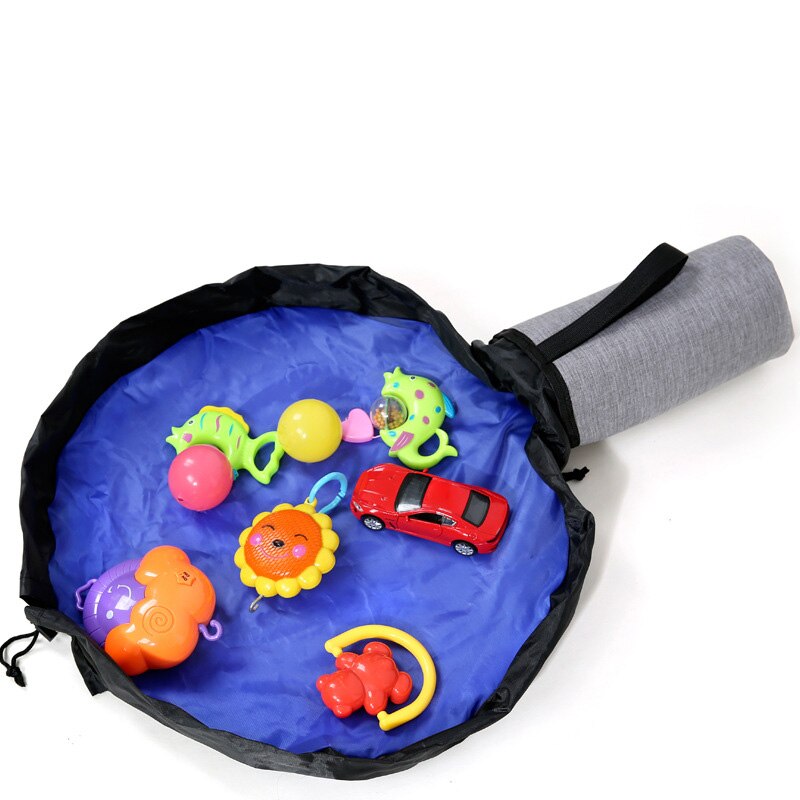 Infantil bærbar børne legetøj opbevaringspose og legemåtte legetøj arrangør baby klatring pad børn tæppe baby spil måtter