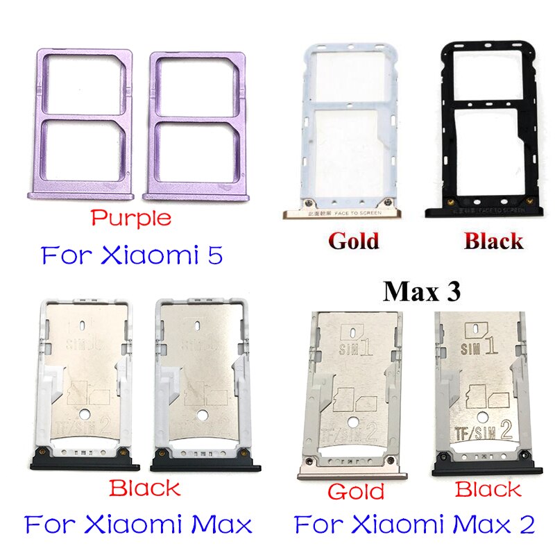 SIM Card Accessories For Xiaomi Mi Max 2 3 Pocophone F1 Sim Card slot tray Holder repair part
