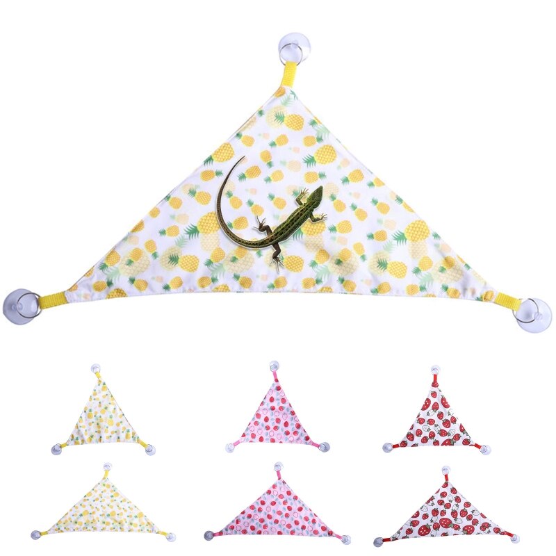 Reptile Hammocks Lizard Hammock Bearded Dragon Triangular Hanging Net Hammock Lounger Accessories