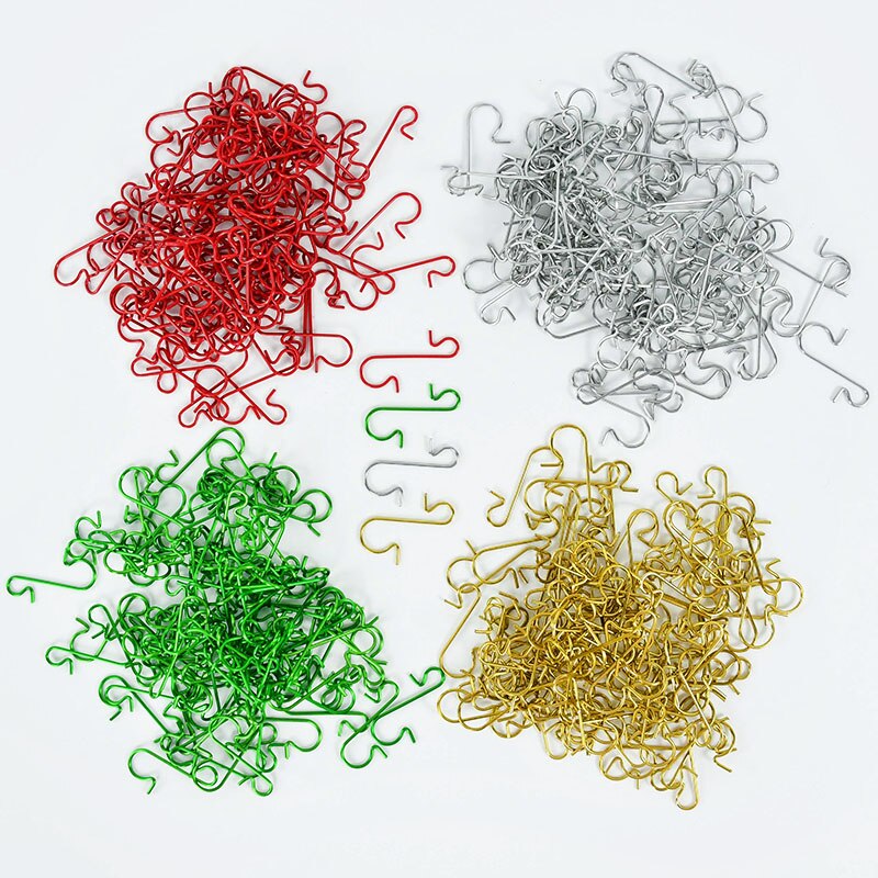 50 stk julekroker juletrepynt mini s-formede kroker krans ornament ball anheng kroker kroker jule hjemme festutstyr