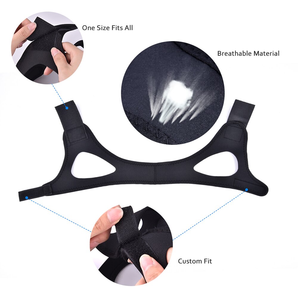 Sangle de menton Anti-ronflement, outil de Bandage pour aider à dormir la nuit, apnée du menton, directe