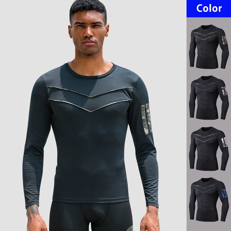 Camicia Compressione Manica Lunga Camicia Compressione Uomo Manica Lunga - Strato Base Per Palestra, Corsa, Bodybuilding Pantaloni Palestra Uomo - Foto 10