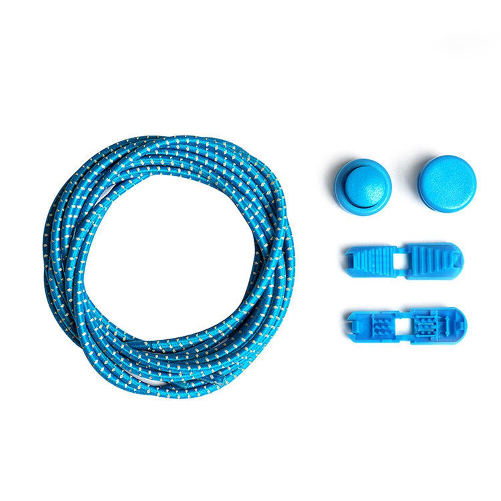 Cordones reflectantes a la para zapatillas deportivas, Cordones elásticos de 3mm,: lake blue