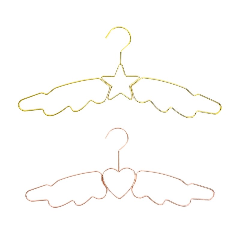 Wrought Iron Clothes Hangers 10 Pcs Metal Light Luxury Star Hanger Anti-slip for Home Bedroom Dormitory Wardrobe