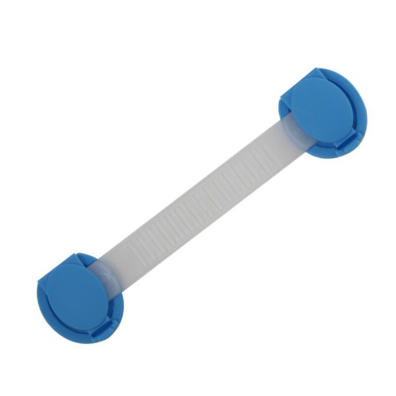 10 Pcs Child Safety Locks Soft Woven Straps Plastic Security Lock Infant Baby Protection for Door Cupboards Fridge Drawer Cabine: Blue