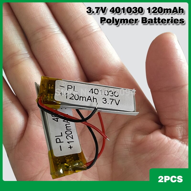 3.7V 120mAh 401030 litowo-polimerowy akumulator litowo-jonowy do MP3 MP4 MP5 GPS tablet DVD kamera Bluetooth Lipo cell: 2ps