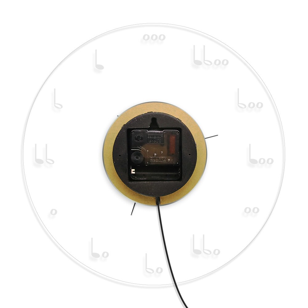 Musical Notation Wall Clock with LED illumination Musical Notes Lighted Modern Wall Clock Treble Clef Neon Sign Music Room Decor