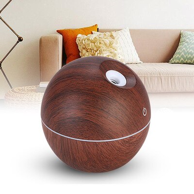 Mini Air Humidifier USB Ultrasonic Aroma Diffuser Wood Grain 7 LED Light Electric Essential Oil Diffuser For Home Aromatherapy