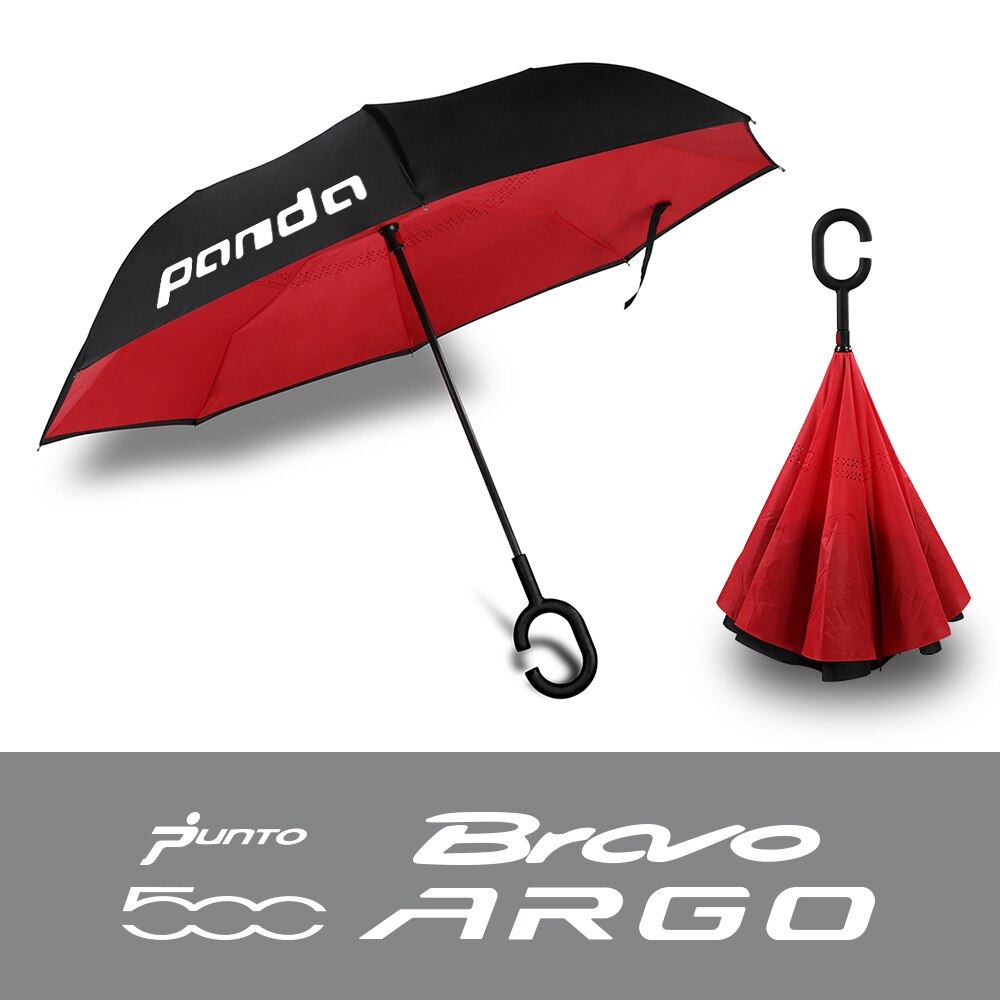 Pour Fiat 500 ARGO BRAVO FREEMONT idée LINEA PANDA PUNTO SEICENTO SIENA Auto accessoires Double couche C en forme de parapluie inversé