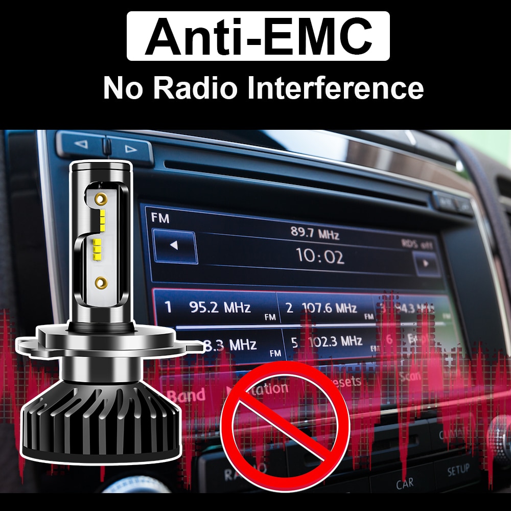 Uttril Canbus H4 LED H7 LED H1 H3 H8 H9 H11 9005 HB3 9006 HB4 880 881 H27 LED Car Headlight 100W 12000LM ZES 6000K No Error 12V