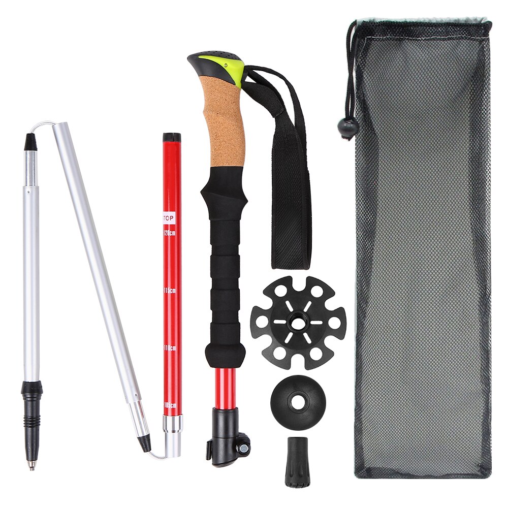 Trekking Pole Collapsible Walking Pole Lightweight Hiking Stick For Skiing Trekking Camping Traveling Backpacking Pole Stick