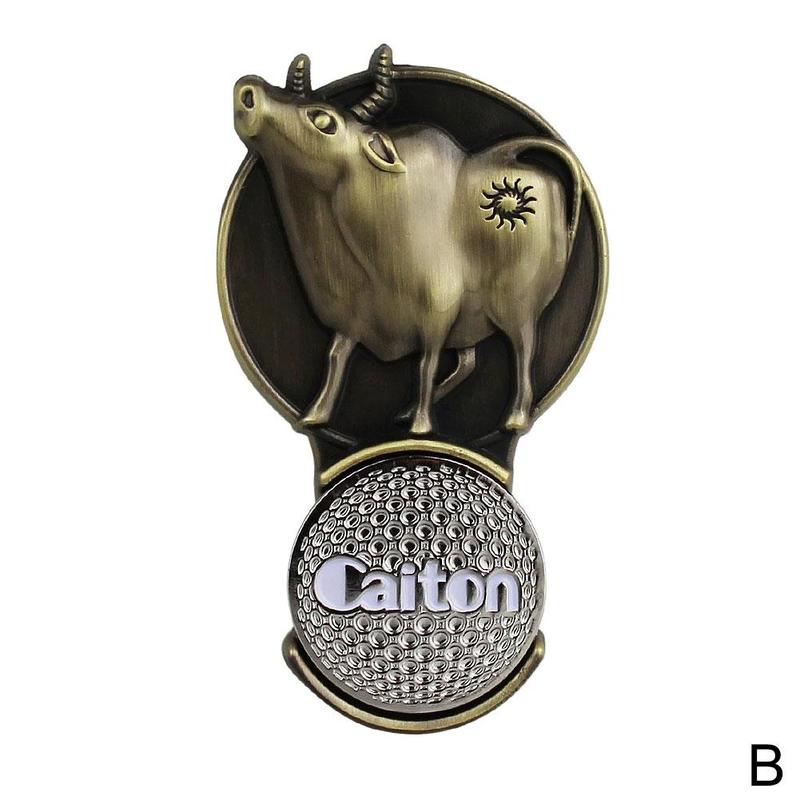 Zodiac Golf Cap Magnetic Absorption Innovative Hat Accessories Clip P1O1: Ox-Brass