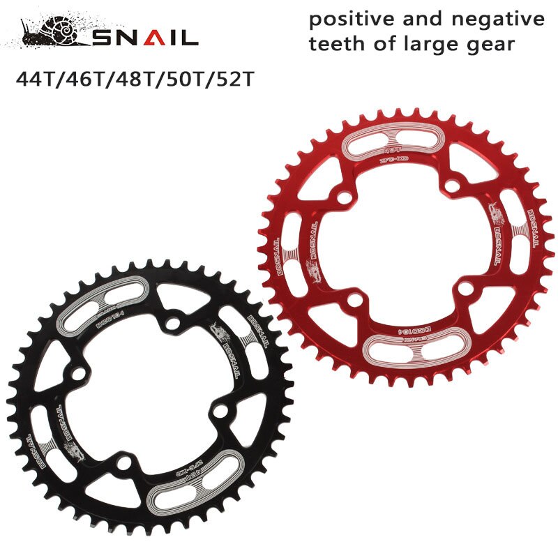 Slak groot tandwiel ronde cirkel kettingblad mtb mountainbike fiets 104 bcd 44t 46t 48t 50t 52t crankstel tandplaat onderdelen