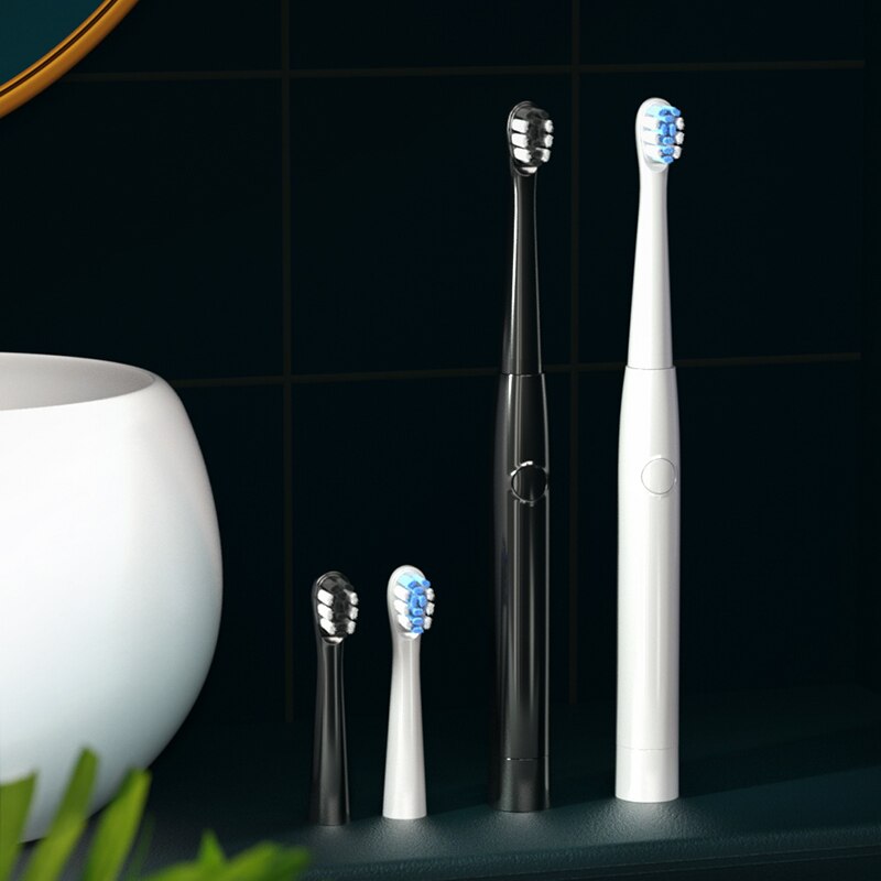 Xfu Seago Elektrische Tandenborstel Sonic Volwassen Batterij Tanden Borstel Houder Met 3 Opzetborstels Waterdicht IPX7 Smart Tijd