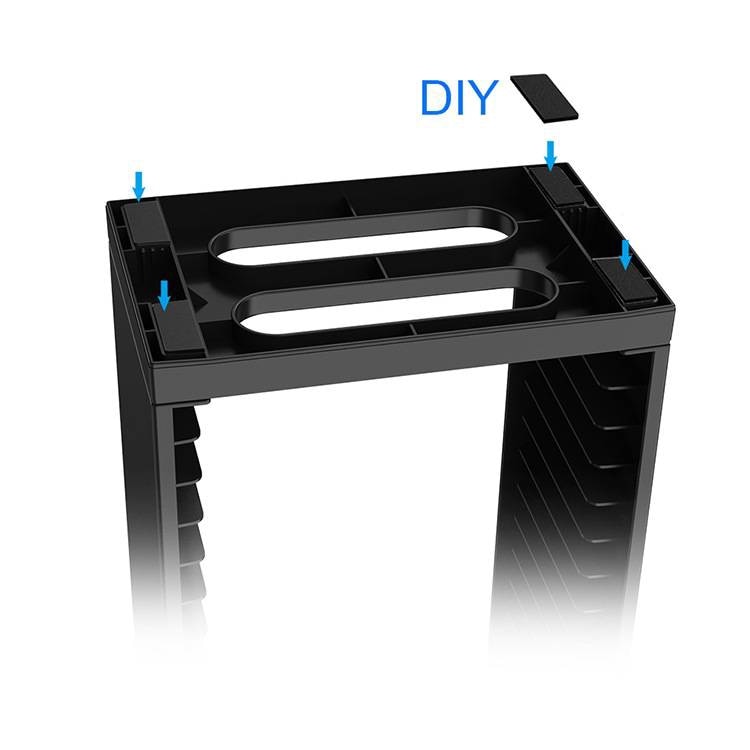 PS4 CD case storage rack storage rack upright bracket base game peripheral can hold 18 CD cases