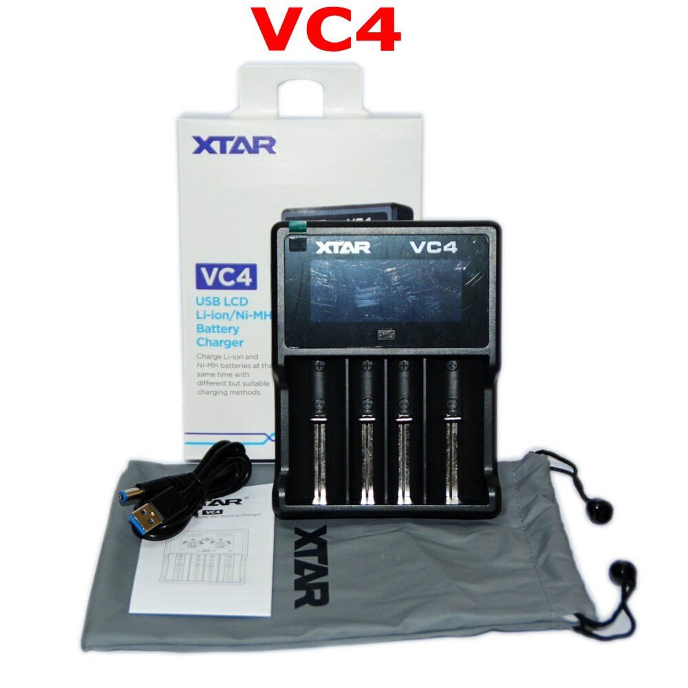 XTAR VC2 VC4 VC2S VC4SL battery charger for 10440/16340/14500/14650/18350/18500/18650/18700/21700/20700/17500