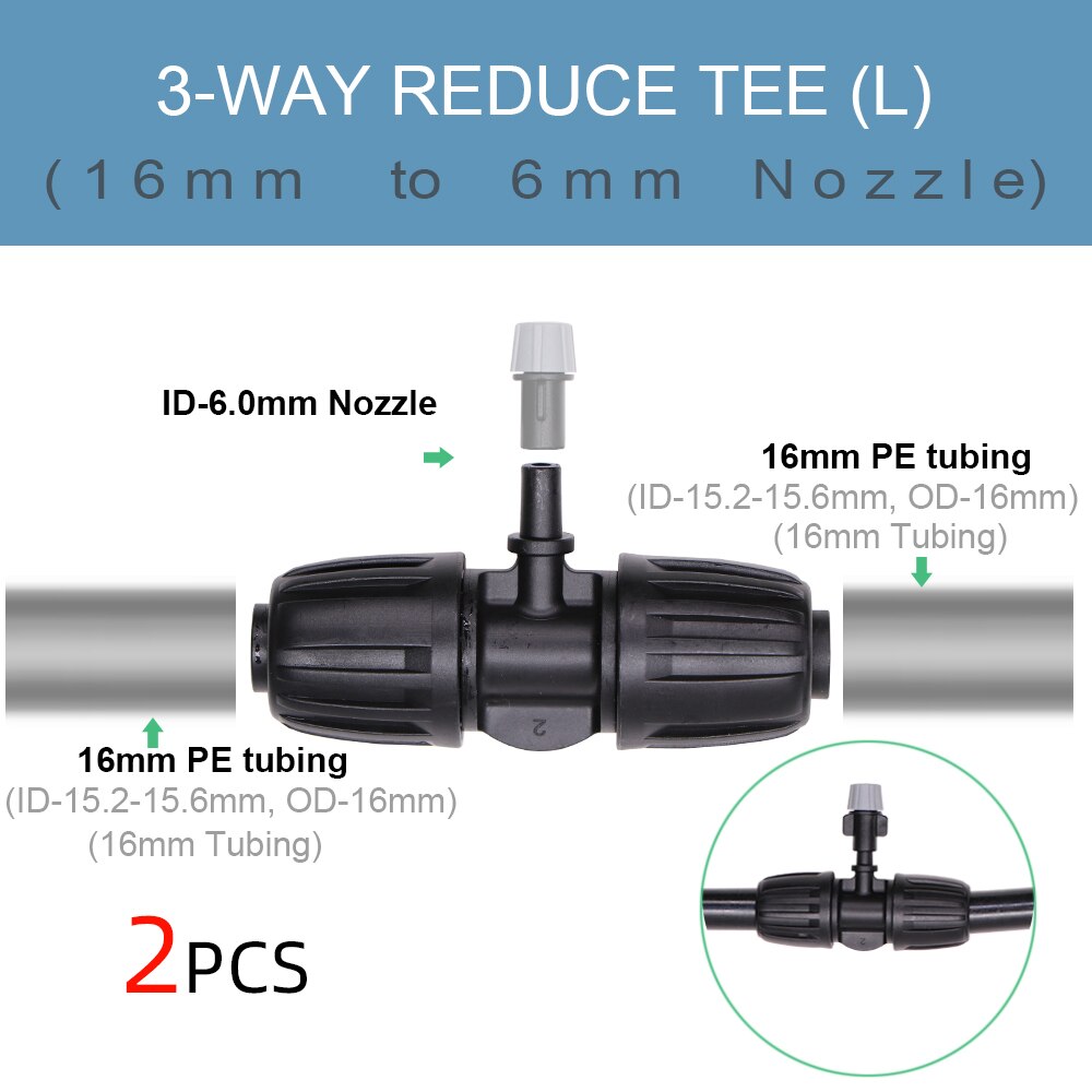 Hose Connector Adapter - 1/2" 3/4" Female Thread to 1/4" 3/8" 1/2" Barb - 2-Way 4-Ways Coupling Tap Tubing Joint: L-2PCS