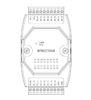 WP8027Adam 16 tun Digital Ausgang Modbus RTU