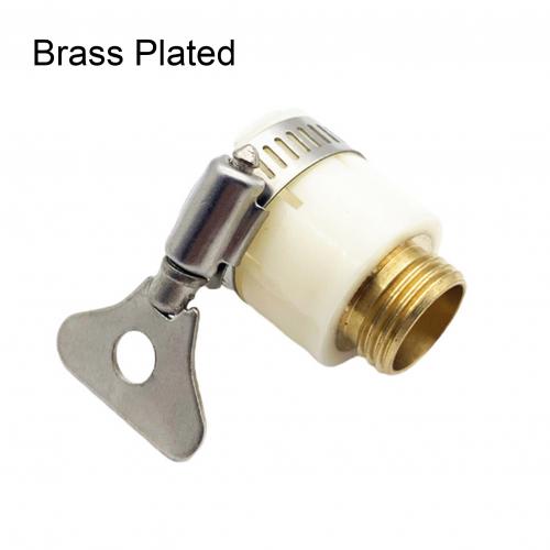 14mm-24mm Universal Kitchen Hose Adapter Brass Faucet Connector Mixer Hose Adapter Tube Joint Fitting Garden Watering Tools: Brass Plated