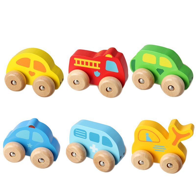 Kinder Holz Tier Zug Modell Schiebe Push-pull Auto Obst Warenkorb Visuell Für Kleinkind Inspirierende Kid Nette pluzzles