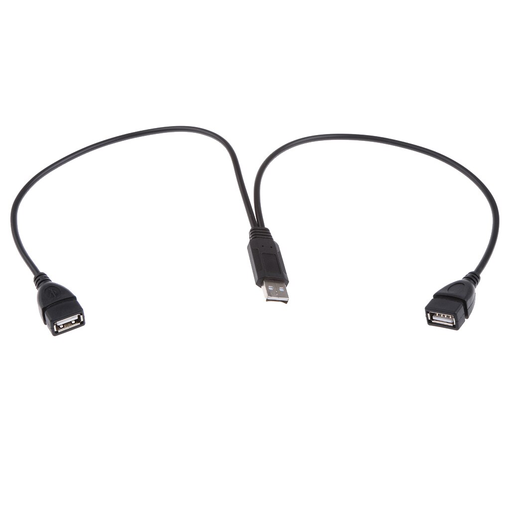 30cm usb en han  to 2 port usb hun y-splitter forlænger adapterkabel