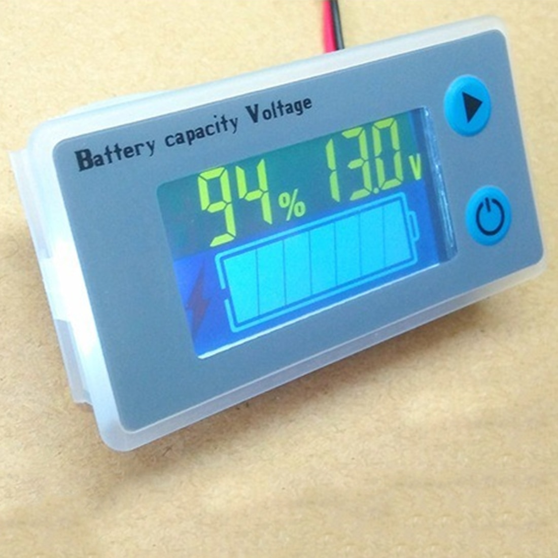 Digitale Voltmeter Voltage Tester Monitor Universele Lcd Auto Zuur Lood Lithium Batterij Capaciteit Indicator JS-C33 10-100V