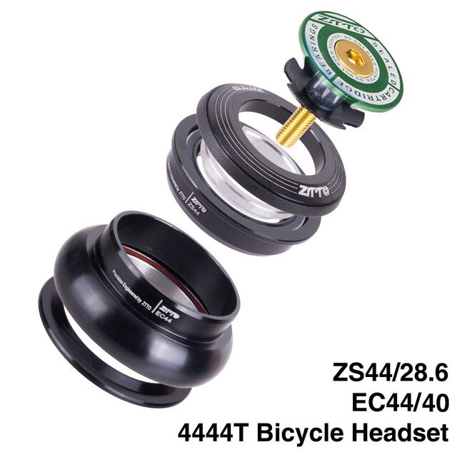 MTB Bike Road Bicycle Headset 44mm ZS44 CNC 1 1/8"-1 1/2" 1.5 Tapered Tube fork Internal Threadless EC44 Headset: Green