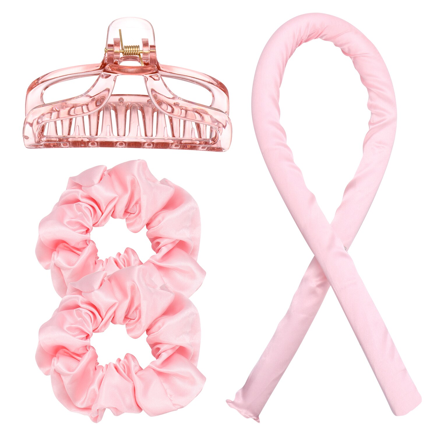 3/4pcs Heatless Lazy Curling Rod Headband Curler Set Soft Silk Ribbon Headband Wave Former Hair Curler Hair Styling Tools