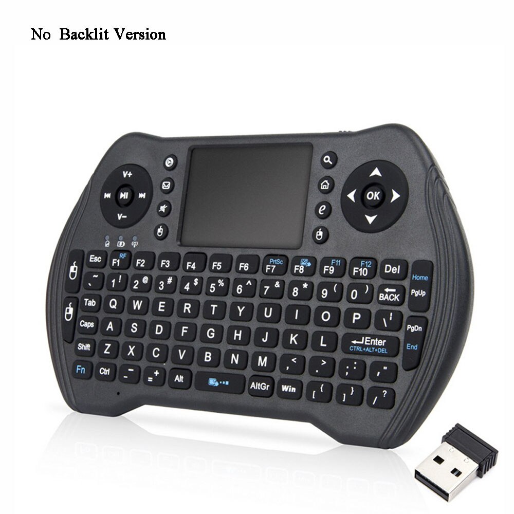 RGB Backlit Keyboard with Touchpad Rechargeable 2.4Ghz Wireless Fly Air Mouse Mini Smart Game Keypad for Computer Android TV Box