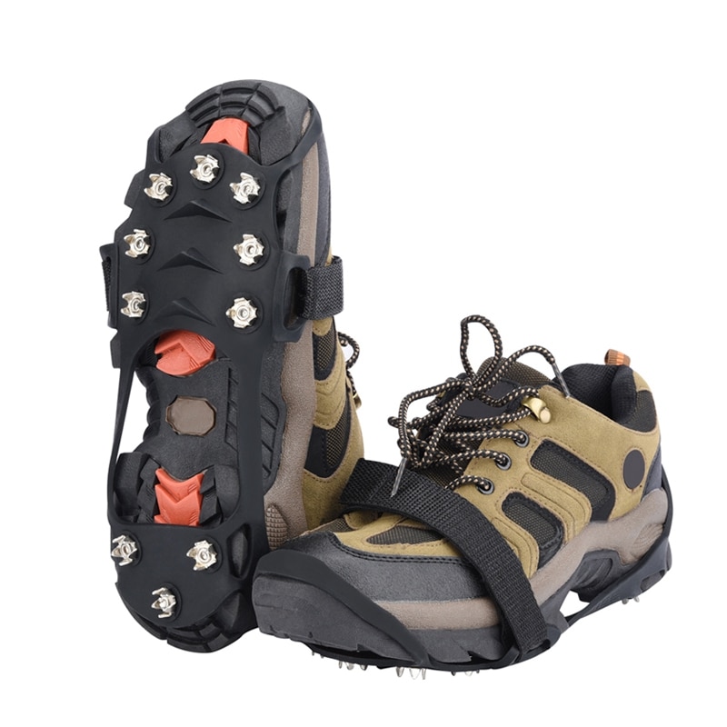 FGGS-10 Crampons de pince à glace pour chaussure anti-dérapant escalade neige Crampons Crampons chaîne griffes poignées bottes couverture