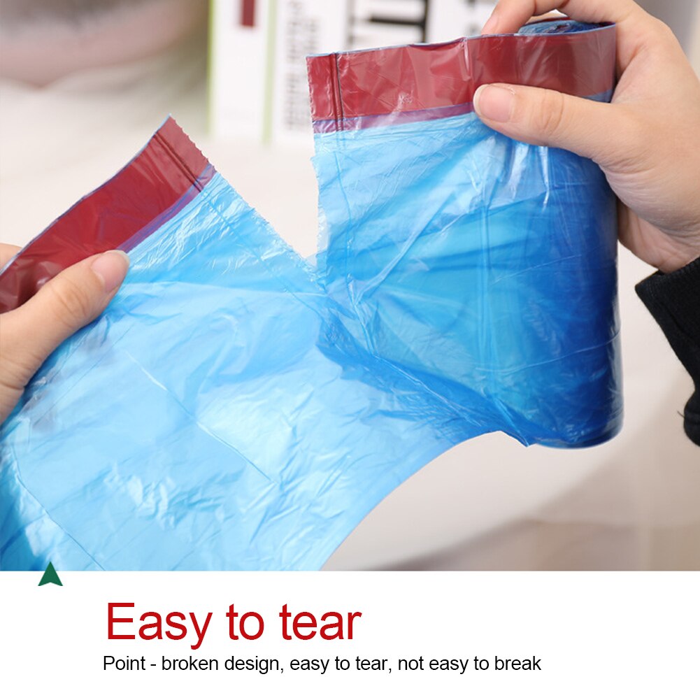 1 Roll Disposable Large Garbage Bag Home Kitchen Drawstring Trash Rubbish Pouch Convenient Environmental Waste Bags Storage