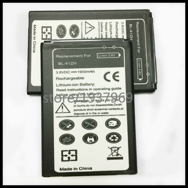 1900MAH Battery BL41ZH BL-41ZH REPLACEMENT BATTERY For LG Leon L50 C40 H345 MS345 D213N Battery BL 41ZH