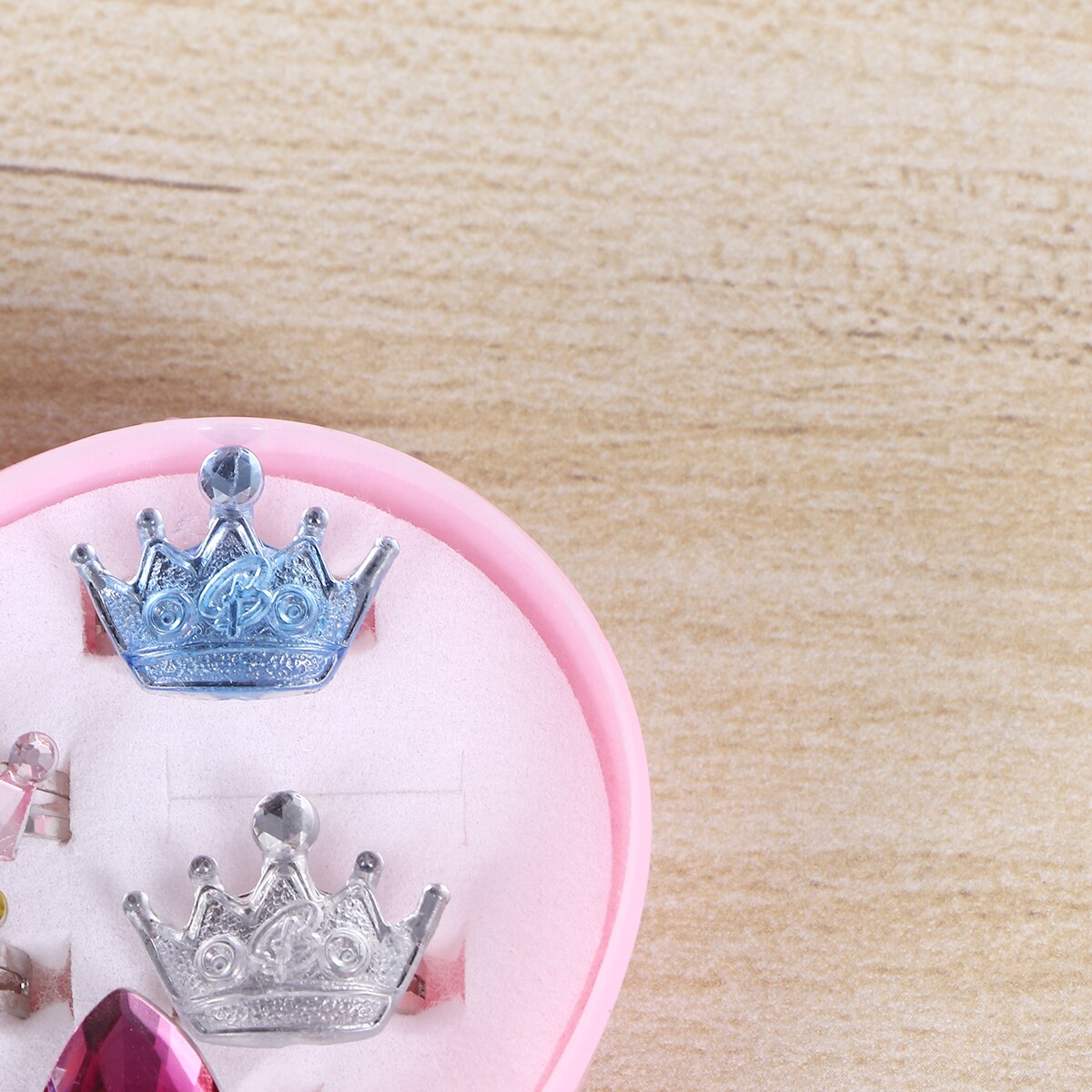 10 acryl-diamantringe in herzform, verpackt in einer schachtel, #39 -diamantringe für mädchen