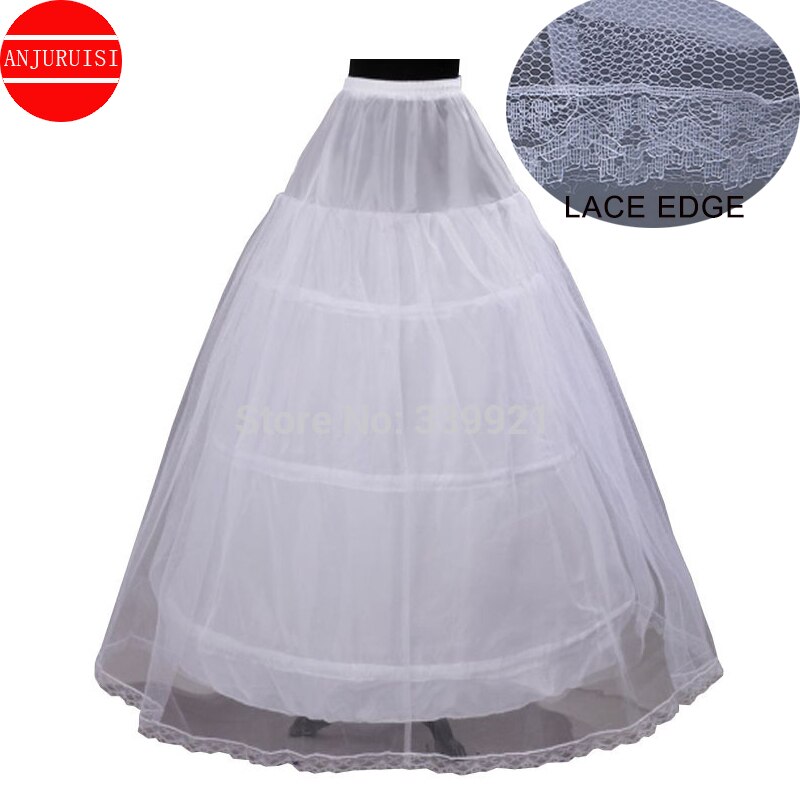 2 lag 3 bøjle elastisk talje brudekjole snøre kjole underkjole underskørt crinoline bryllup tilbehør jupon sous robe