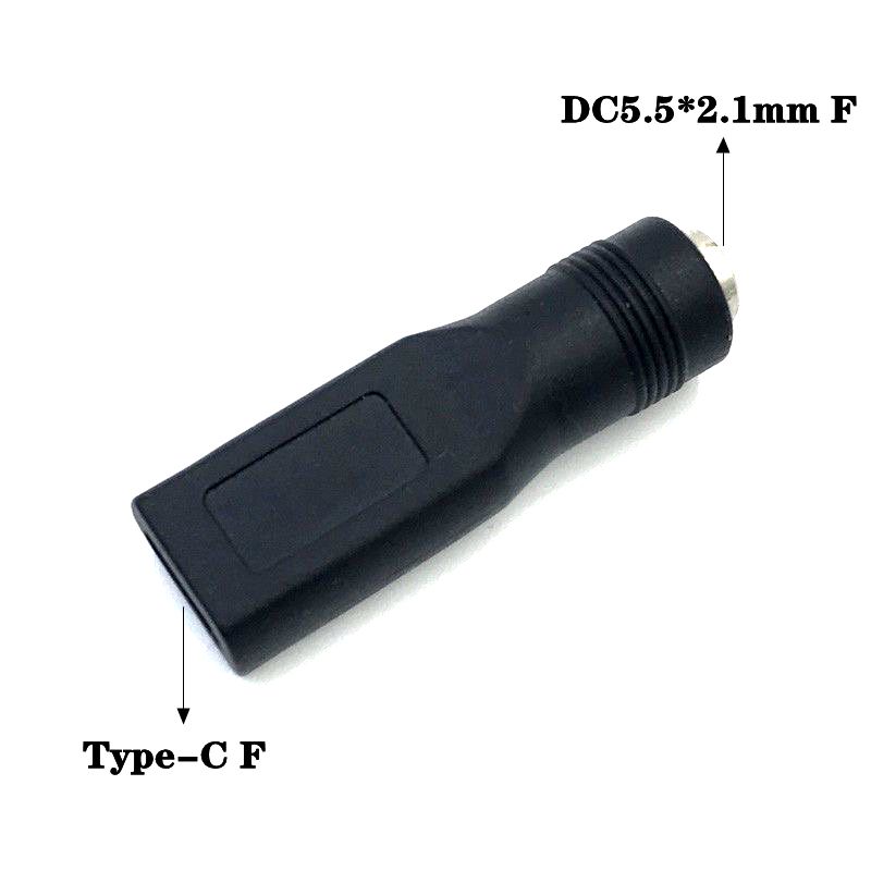 DC5.5 * 2.1mm Male Female To USB Mini 5P Micro 5P Type-C Male Female Adapter Elbow Android Phone DC Power Adapter 5V Interface: Gold