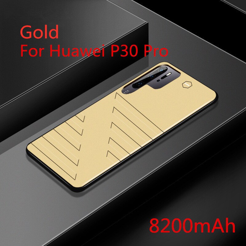 Leioua 6800 mAh Batterie fallen Energie Bank Für Huawei P30 30 Profi Separaten Ultra dünne Telefon Abdeckung Batterie Ladegerät fallen: Pro P30 Profi  Gold