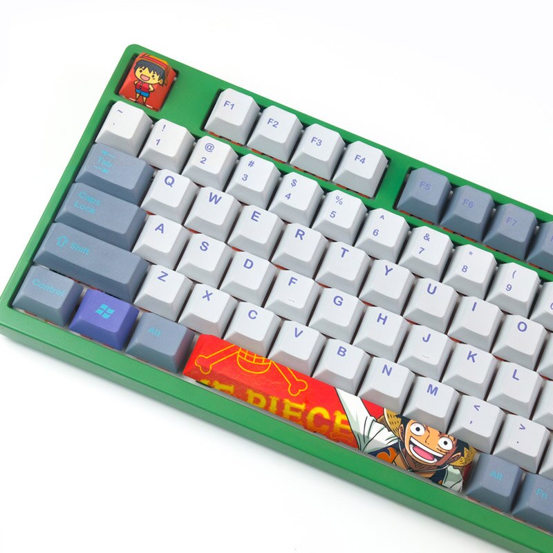 1 Set Five Sides Dye-subbed Space Bar 6.25X 6.25U Spacebar And ESC Keycaps PBT Cherry Profile Keycap For One Piece