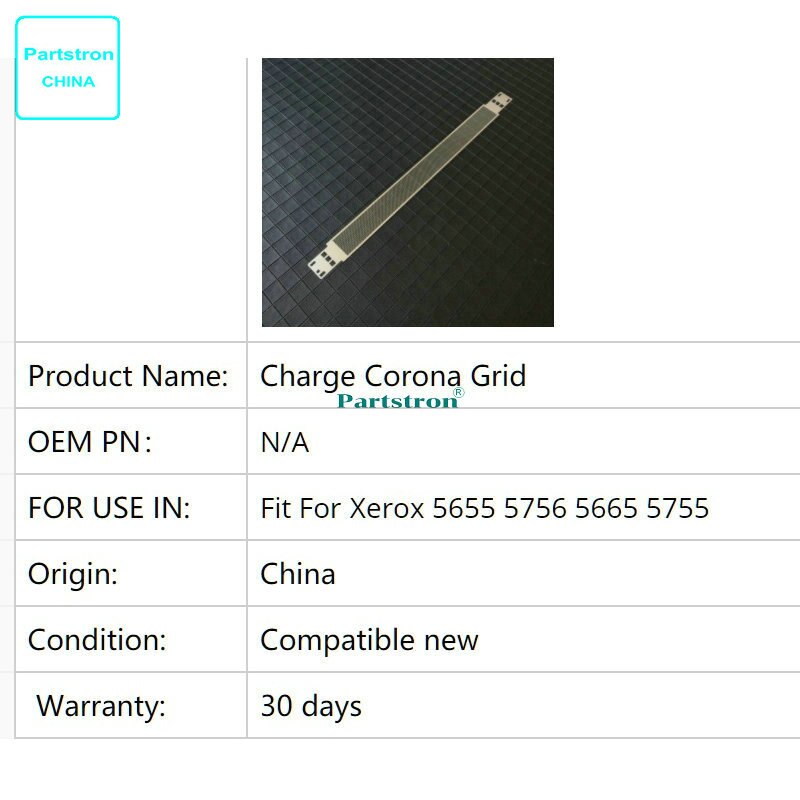 Rejilla de Corona de larga duración de carga sin borde para uso en piezas de fotocopiadora Xerox 5655, 5756, 5665, 5755