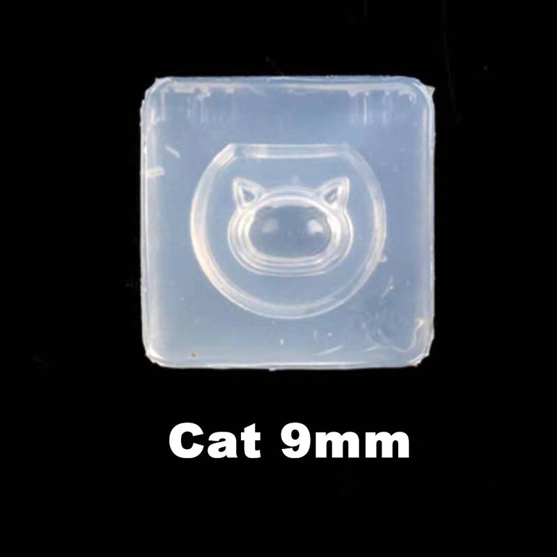 3d udskæring silikone form negle stempling konkav-konveks med hul kugle tredimensionel uv gel akryl krystal negle skabelon: Kat 9mm - 2 stk sæt