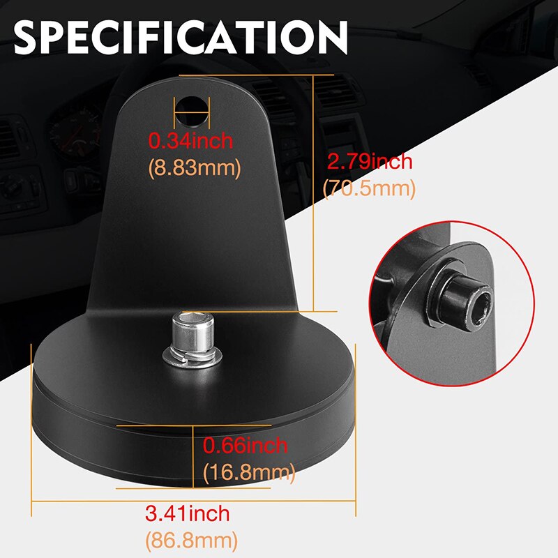2Pcs Powerful Magnetic Base Mount Bracket Sucker Holder LED Light Bar Roof Magnet Bracket for Off Road Driving Fog Light