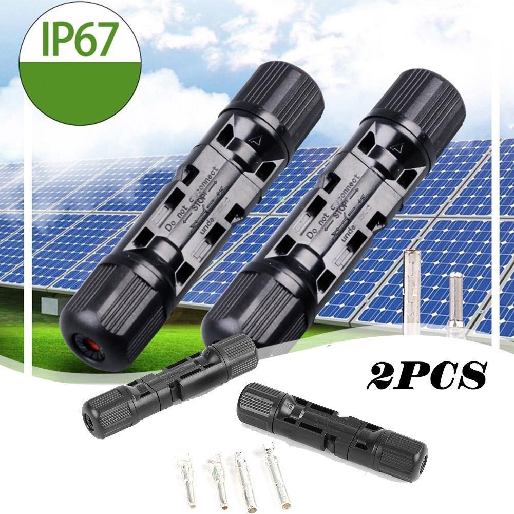 2Pcs Solar Connector Male Female Solar Panel Branch Series Connect For Solar Power System Branch Parallel Panel Cable